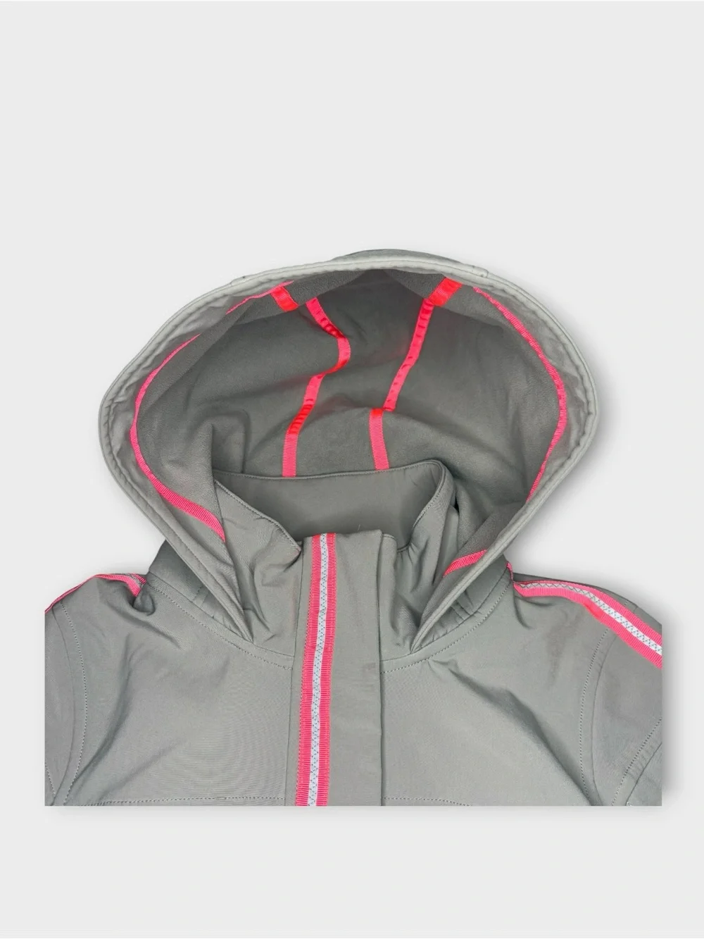 Ivivva By Lululemon Pink Trim Gray Hoody Jacket
